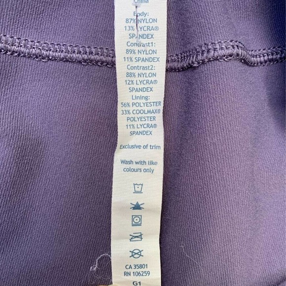 Lululemon Womens Activewear Pants Purple Stretch Pockets Belt Loops Pull On 6 - Picture 9 of 10